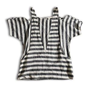 Soft Surroundings Sunset Park Linen-Blend Striped Tunic